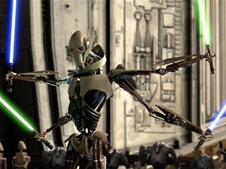 L'exosquelette de Grievous sert de support aux quelques organes encore intacts du général © Lucasfilm