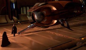 Le voilier solaire du comte Dooku dans Star Wars, L'Attaque Des Clones © Lucasfilm