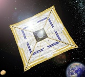Vue d'artiste d'Ikaros © Jaxa Vue d'artiste d'Ikaros © Jaxa
