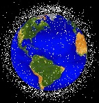 Pollution en orbite basse : 2000 km d'altitude © Nasa