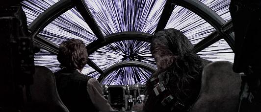 Le Faucon Millenium en pleine vitesse lumière © Lucasfilm Le Faucon Millenium en pleine vitesse lumière © Lucasfilm