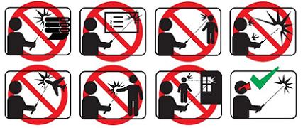 Les consignes de sécurité de WICKED LASER © Wicked Laser