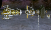 Vue d’artiste de la séparation de la sonde et du module © Stone Aerospace Vue d’artiste de la séparation de la sonde et du module © Stone Aerospace