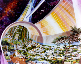 Vue d'artiste d'un Tore de Stanford © NASA - Rick Guidice Vue d'artiste d'un Tore de Stanford © NASA - Rick Guidice