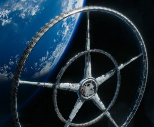 L'anneau-roue du film Elysium © Alphacore L'anneau-roue du film Elysium © Alphacore