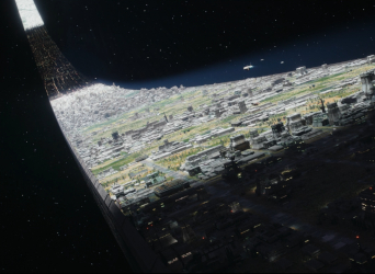 Dans le Livre de Boba Fett on survole rapidement l'anneau Glavis © Lucasfilm Dans le Livre de Boba Fett on survole rapidement l'anneau Glavis © Lucasfilm