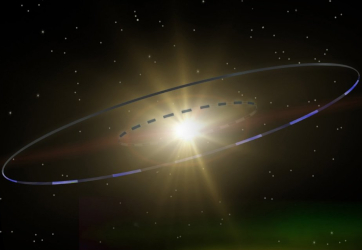 Vue d'artiste de l'immense anneau monde Ringworld © larryniven.net - Harry Franck Vue d'artiste de l'immense anneau monde Ringworld © larryniven.net - Harry Franck