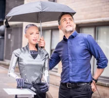 Le robot Sophia et son créateur David Hanson © Hanson Robotics