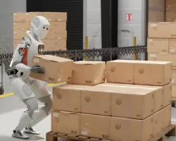 Le robot Apollo au travail dans un entrepôt © Apptronik Le robot Apollo au travail dans un entrepôt © Apptronik
