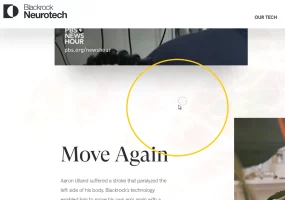 Le site adapté au contrôle neural © Blackrock Neurotech